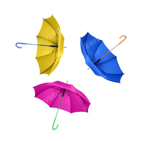 Preview: Umbrellas Isolated on White