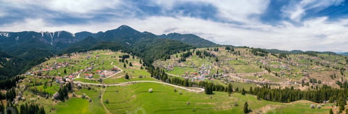 Preview: Sunny morning over the spring valley in Rhodope Mountains, Bulgaria