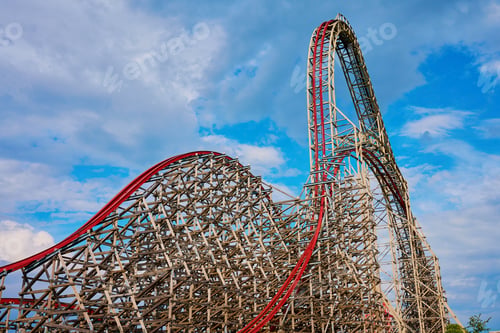 Preview: Roller coaster attraction in amusement park