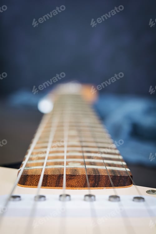 Preview: Electric guitar on dark background