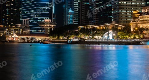 Preview: Singapore city skyline with modern skyscraper architecture building of financial business