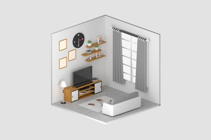 Preview: Living Room 3D Illustration