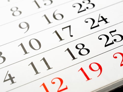 Preview: Calendar page with selective focus