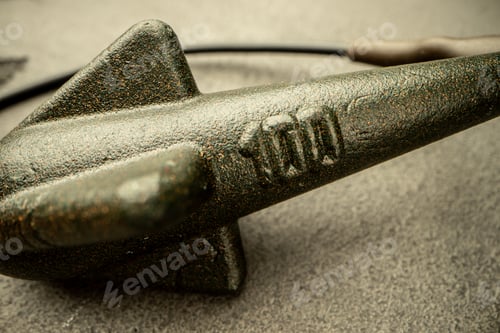 Preview: Lead weight for fishing close up photo
