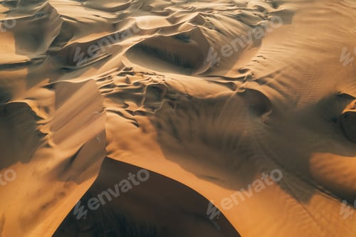 Preview: Aerial sunset photo of desert textures in Huacachina, Ica, Peru, South America