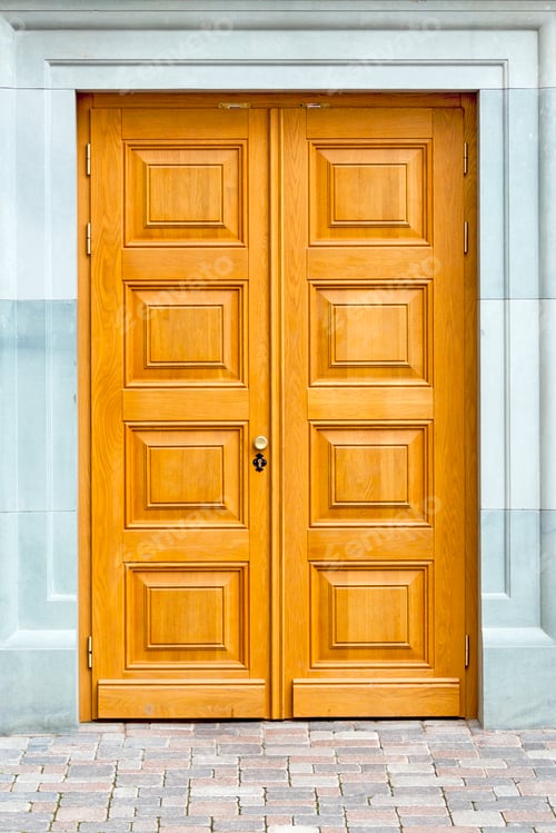 Preview: Wooden decorative doors front view