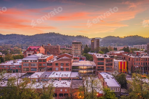 Preview: Asheville, North Caroilna, USA Skyline