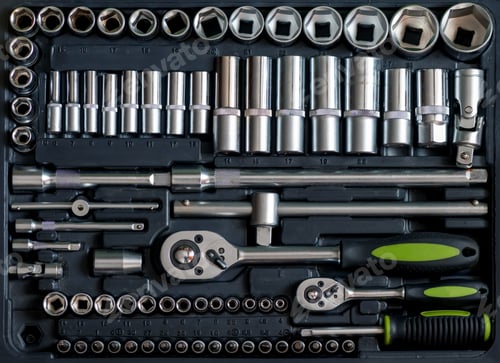 Preview: Set of tools for car repair in box
