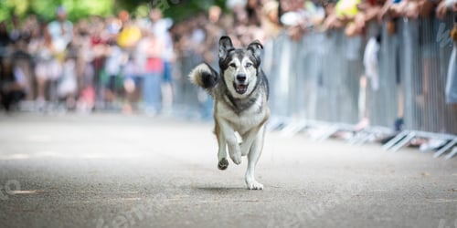 Preview: cute dog running at dog speed race