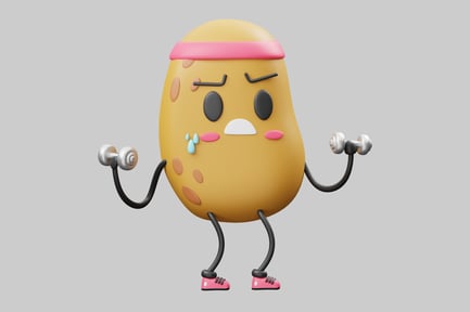 Preview: Potato athlete cartoon character