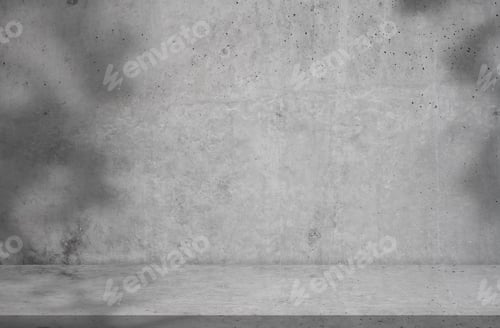 Preview: Grey background.Shadow,Light effect on Cement texture wall room and concrete floor