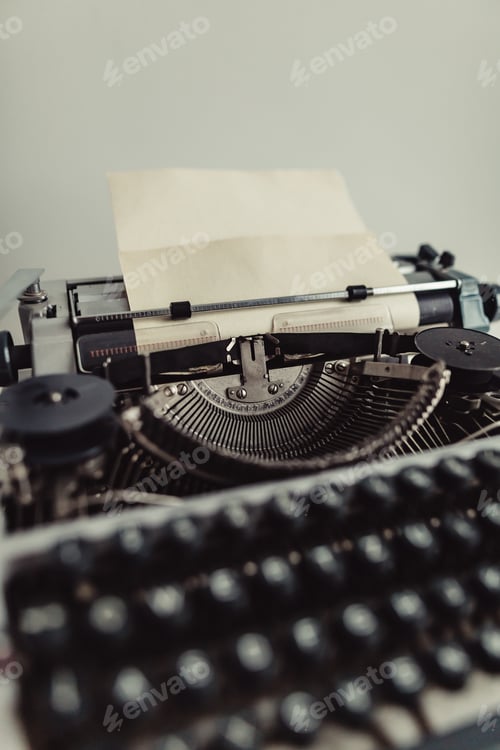 Preview: Metal parts of old typewriters