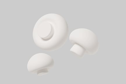 Preview: Three white rounded objects on .