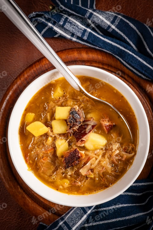Preview: Traditional sour cabbage soup.