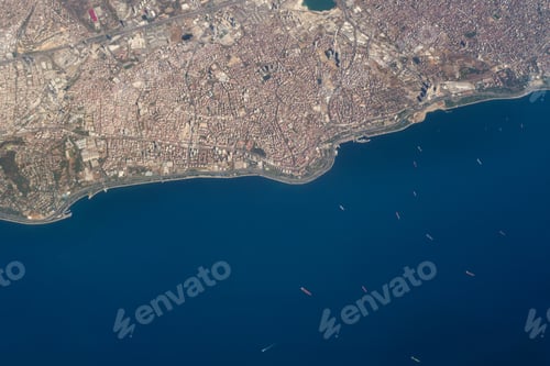 Preview: Aerial view on the boats down the coast fo Turkey