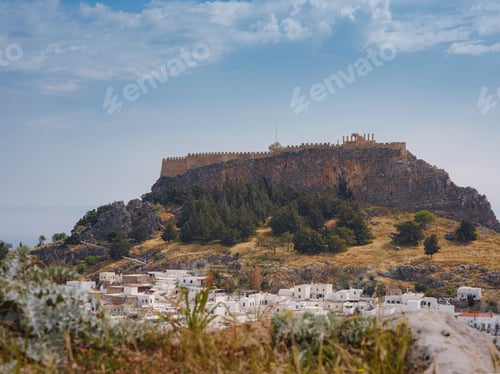 Preview: travel to city of Lindos on island of Rhodes, Greece