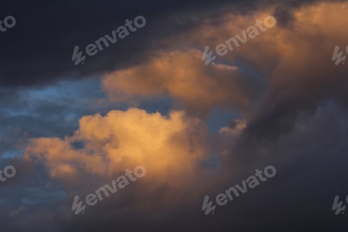 Preview: Dark Colorful Clouds - Photograph Of Varying Colors Of Clouds With A Small Bit Of Blue Sky In