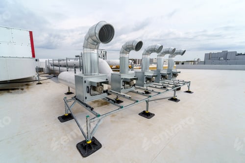 Preview: The air conditioning and ventilation system of a large industrial building