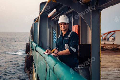Preview: Marine Deck Officer or Chief mate on deck of offshore vessel or ship