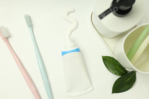 Preview: Concept of tooth or oral care, top view