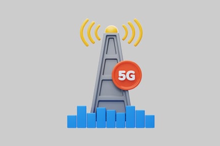 Preview: Cartoon 5g cellular tower signal