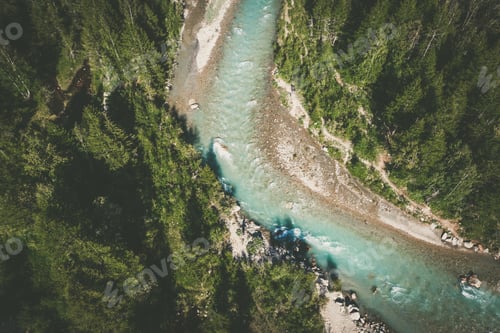 Preview: Scenic Mountain River Aerial View