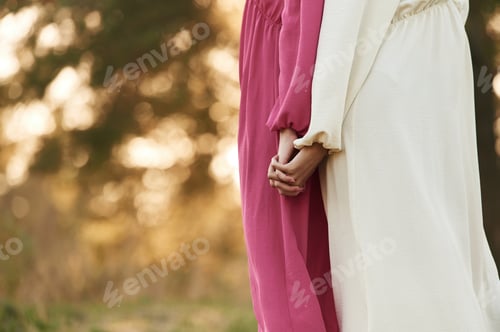 Preview: Close up view of lesbian couple that are in nature together