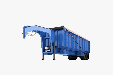 Preview: Blue Powered Dump Trailer with Hydraulic Lift System