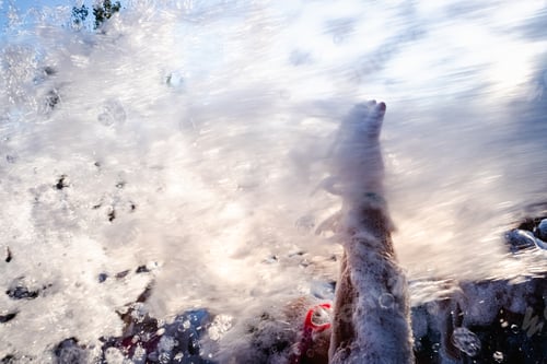 Preview: Kids having fun at a soap foam party.
