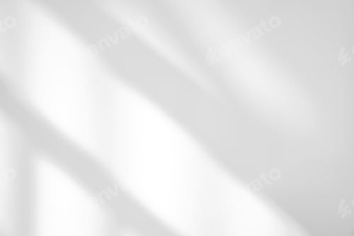 Visualização: Luz natural e sombra do efeito de sobreposição de janela em fundo branco.