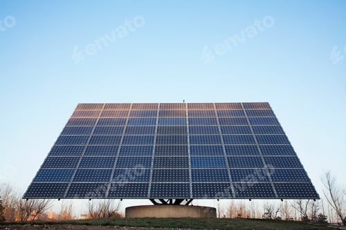 Preview: Solar panels against blue sky