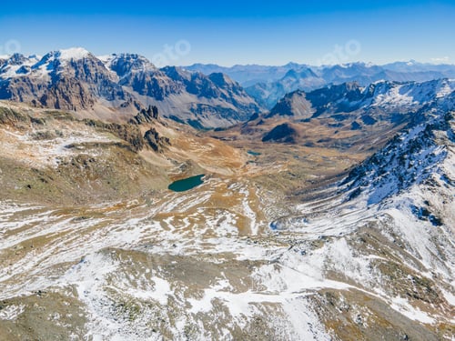 Preview: Mountain view in Ecrins national park from Col Des Muandes, France