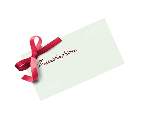 Preview: close up of card note with purple ribbon