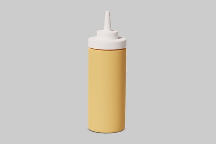 Preview: Yellow cylindrical container with white cap