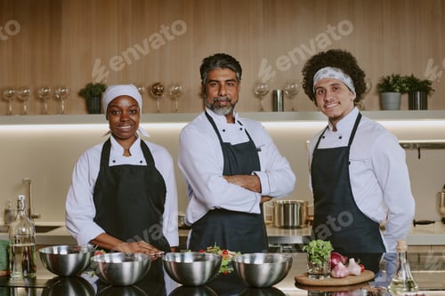 Preview: Cooking Team Posing for Portrait