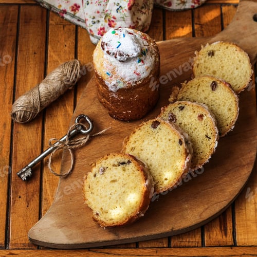 Preview: Easter Cake On A Wooden Background