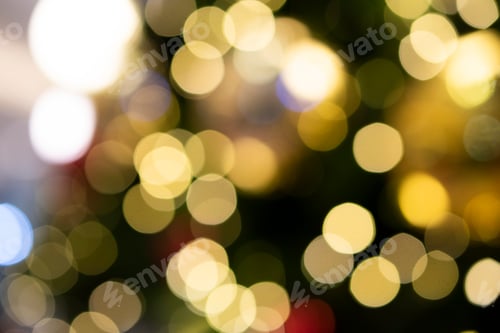 Preview: Blurred light bokeh night Christmas concept