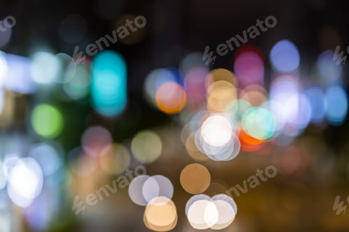 Preview: Blur view of city road traffic at night