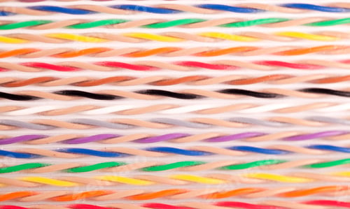 Preview: Close-up colored wires lie next to each other
