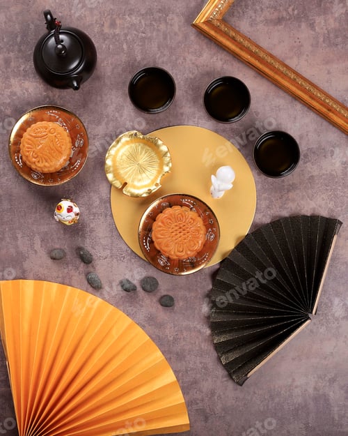 Preview: Moon Cake Chinese Dessert Snack during Lunar new year Mid Autumn Festival