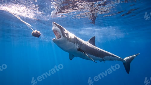 Preview: Mexico, Guadalupe Island, Great white shark underwater