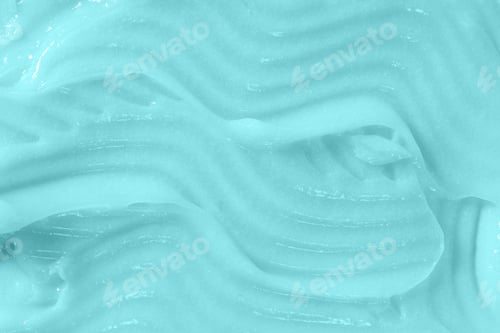 Preview: Body care balm, retinol serum, shampoo wavy texture. Hair conditioner cream background. Blue
