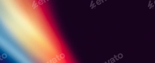 Preview: Dark grainy gradient background vibrant glowing color black background red yellow blue banner design
