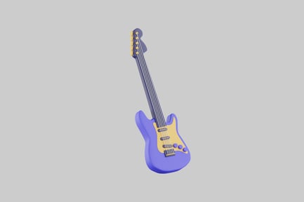 Preview: Purple and gold electric guitar