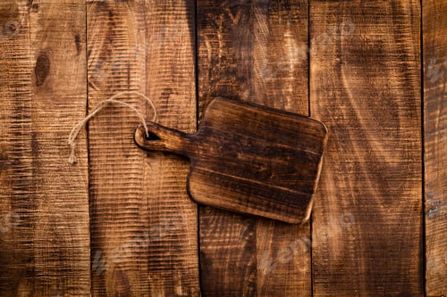 Preview: Empty cutting board Cutting Board on a old rustik table