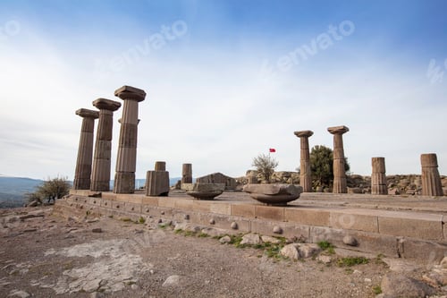 Preview: The Temple of Athena ruin in Assos Ancient City. Canakkale, Turkey.