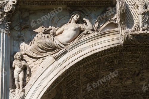 Preview: Benevento: Arco di Traiano, Roman arch, at morning