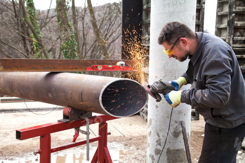 Preview: Cutting steel heavy industry by electric flex