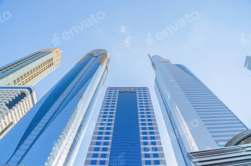 Preview: Dubai Downtown skyline, United Arab Emirates or UAE. Urban city.