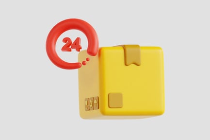 Preview: 3D Cartoon 24 Hours Delivery Asset